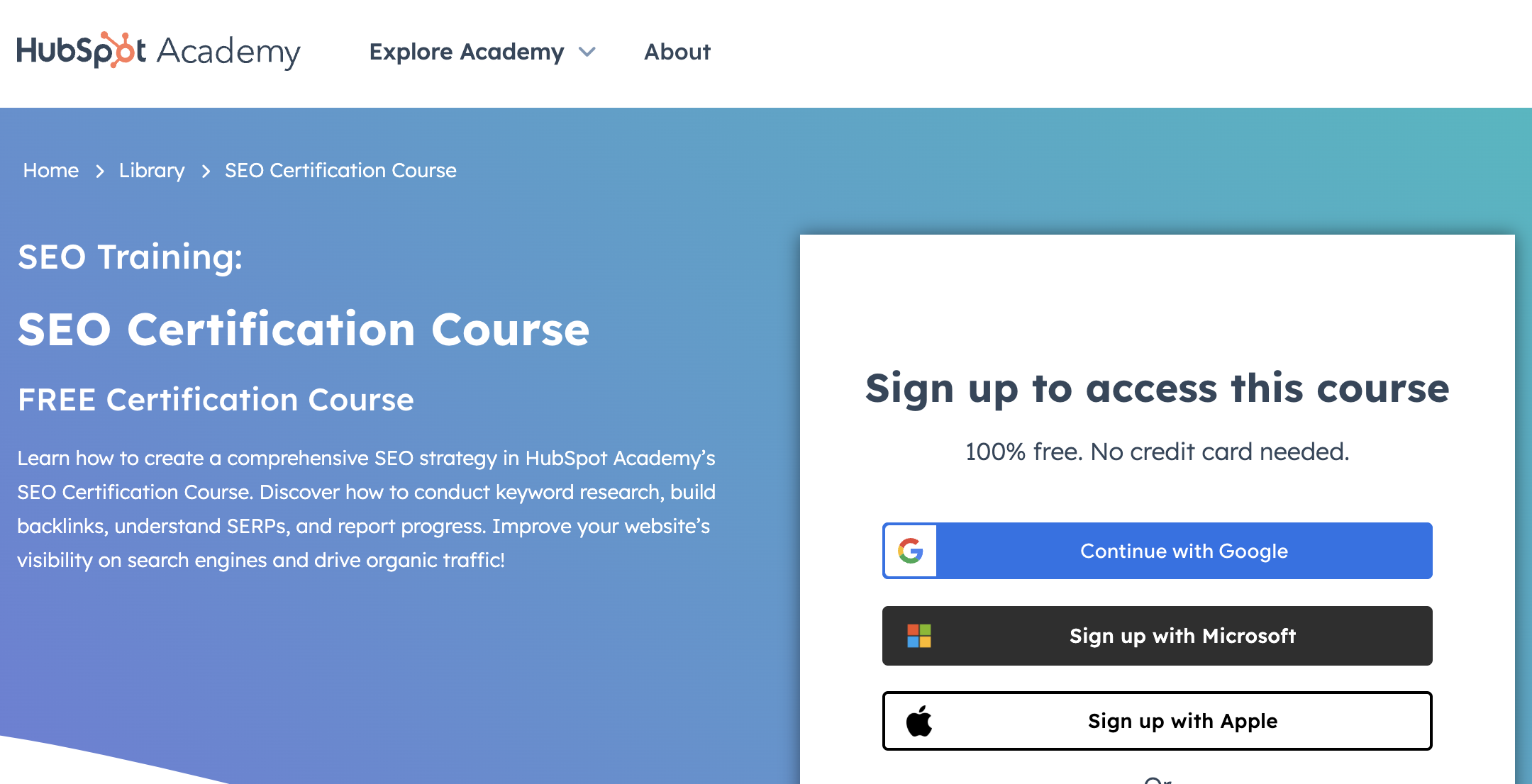 HubSpot Academy - SEO Certification Course